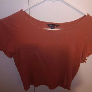 American Eagle Outfitters Women's Terracotta Crop Top